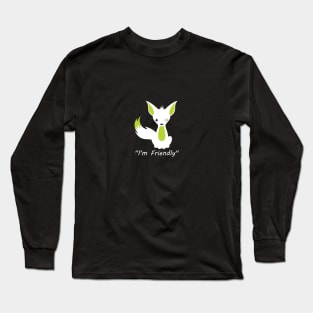 I'm Friendly (Classic White Fox) Long Sleeve T-Shirt